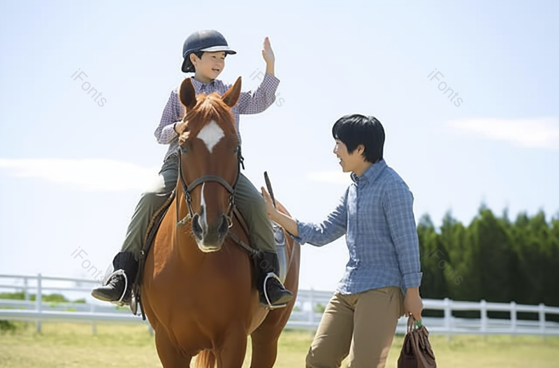父亲节温馨的父亲正在教导儿子骑马照片,高清,摄影图,摄影图片,图片大全,摄影图免费下载
